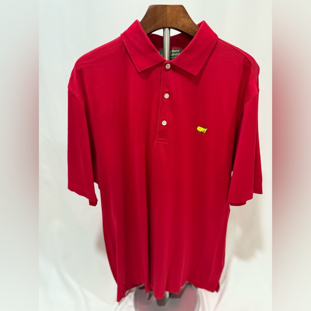 Amen Corner The Masters Red Polo Shirt, Size Large